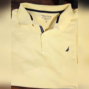 Nautica yellow men polo shirt 3xl
